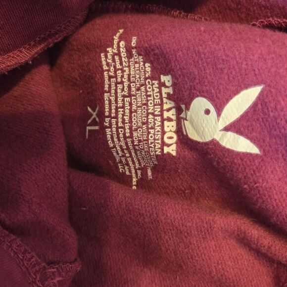Playboy Purple Bunny Logo Wide Leg Sweatpants - Picture 5 of 5